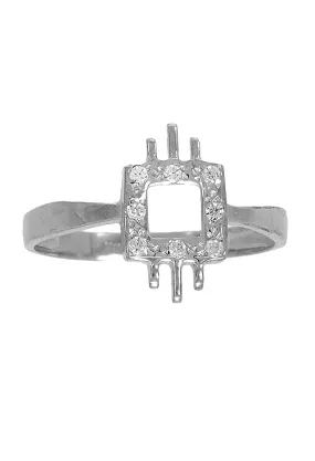 Anillo oro blanco, sortija para mujer con circonitas 085_0110185-S