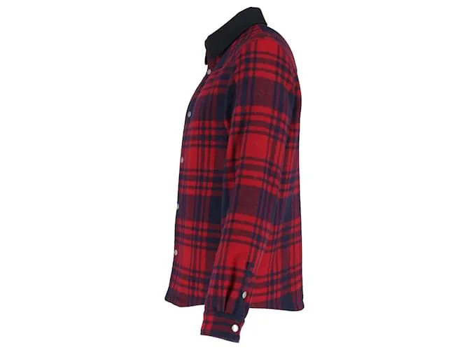 Apc UNA.PAG.do. Chaqueta a cuadros Paolo de lana roja 