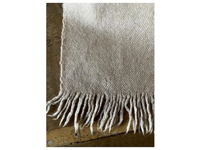 Autre Marque bufanda 100% Cachemira beige 125 X 28,5 cm 
