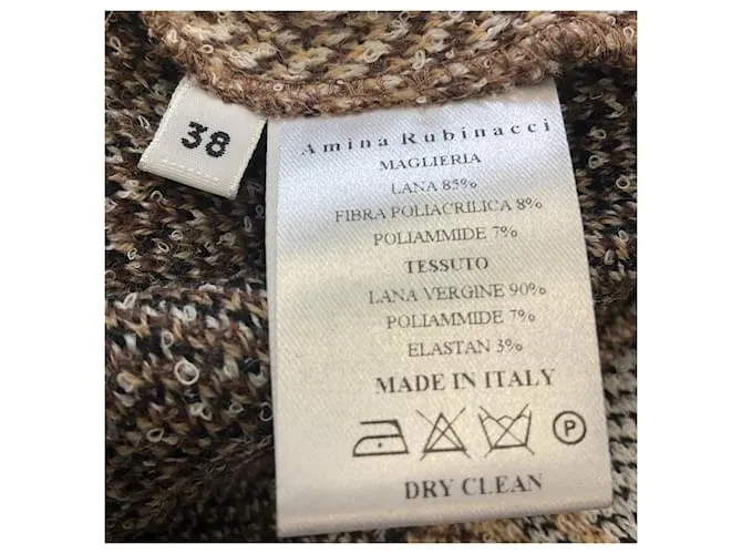 Autre Marque Chaqueta de punto de lana multi Tan Amina Rubinacci Multicolor 