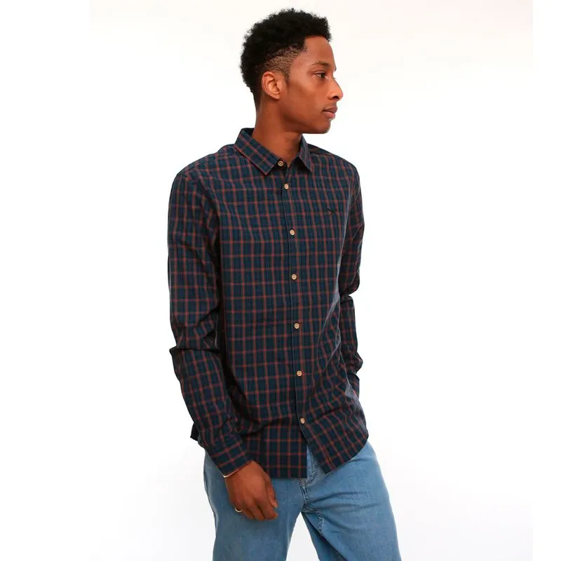 CAMISA IRIEDAILY Mc KIERAN LS GREEN BLUE