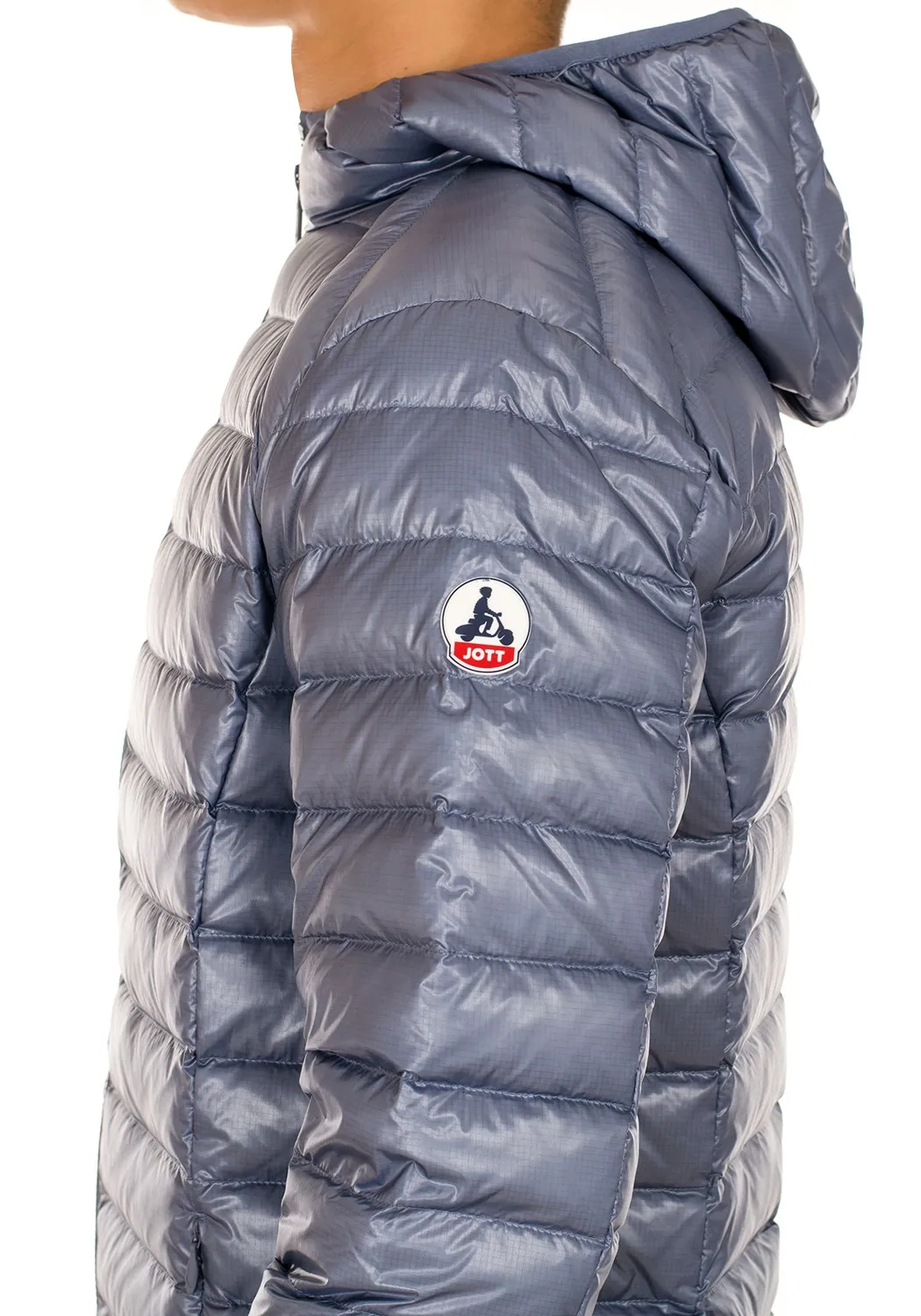 Chaqueta con capucha Jott de plumas pato Hombre NICO RIPSTOP PF22MDOW29 – 182 BLEU DELAVE BASIC Justoverthetop azul