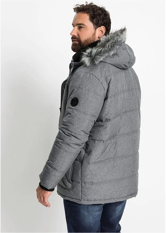 Chaqueta funcional con guateado Gris jaspeado