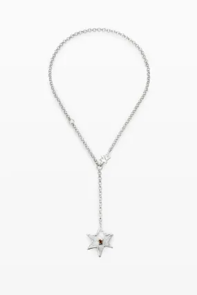 Collar estrella y corazón baño plata Zalio