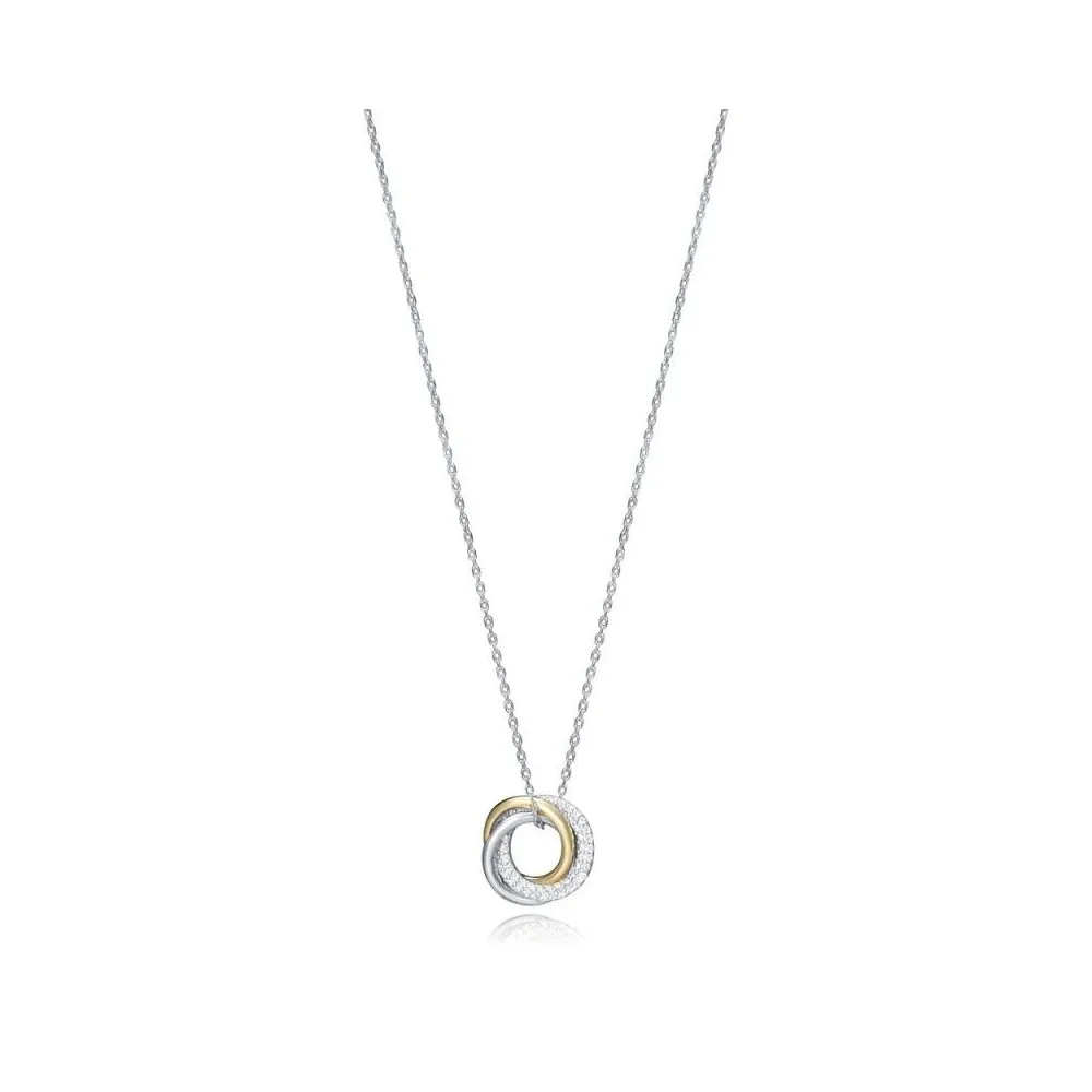 Collar Viceroy Jewels de palta de ley en dos tonos Anillos con circonitas para mujer
