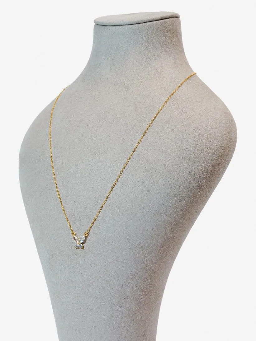 Collar YDILIC Butterfly Flower Gold