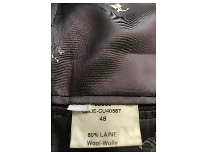 Courreges Chaqueta de lana y lino Courrèges Azul marino 