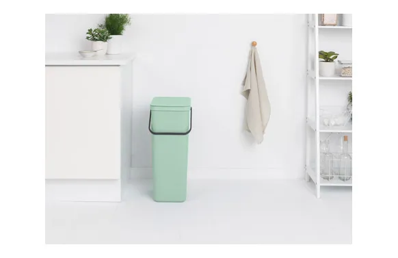 Cubo reciclaje, verde jade, 16 l