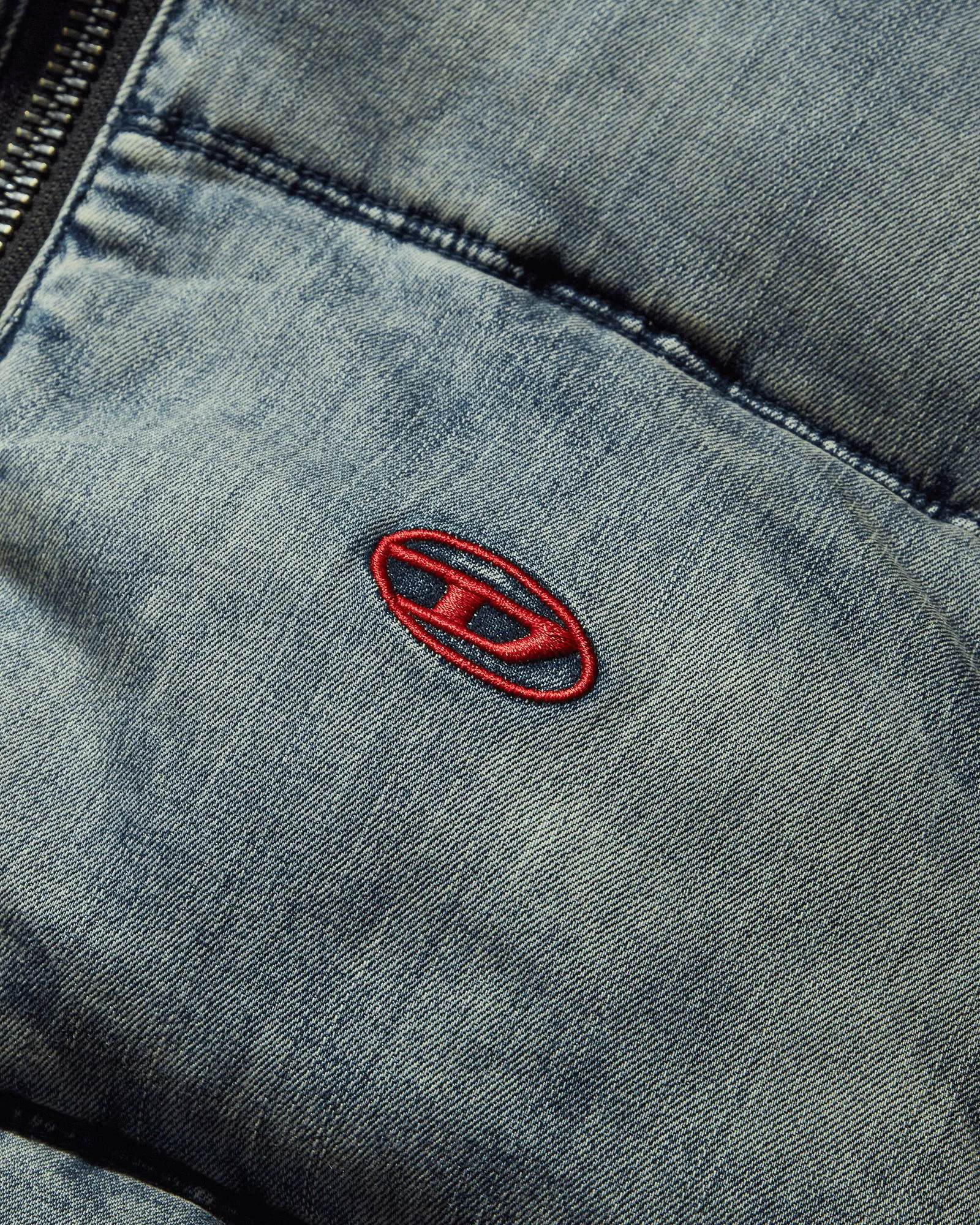 Diesel Faded Denim Padded Vest