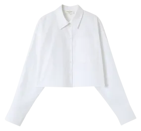 GRACE ET MILA NIAMITA - Camisa corta de algodón en blanco