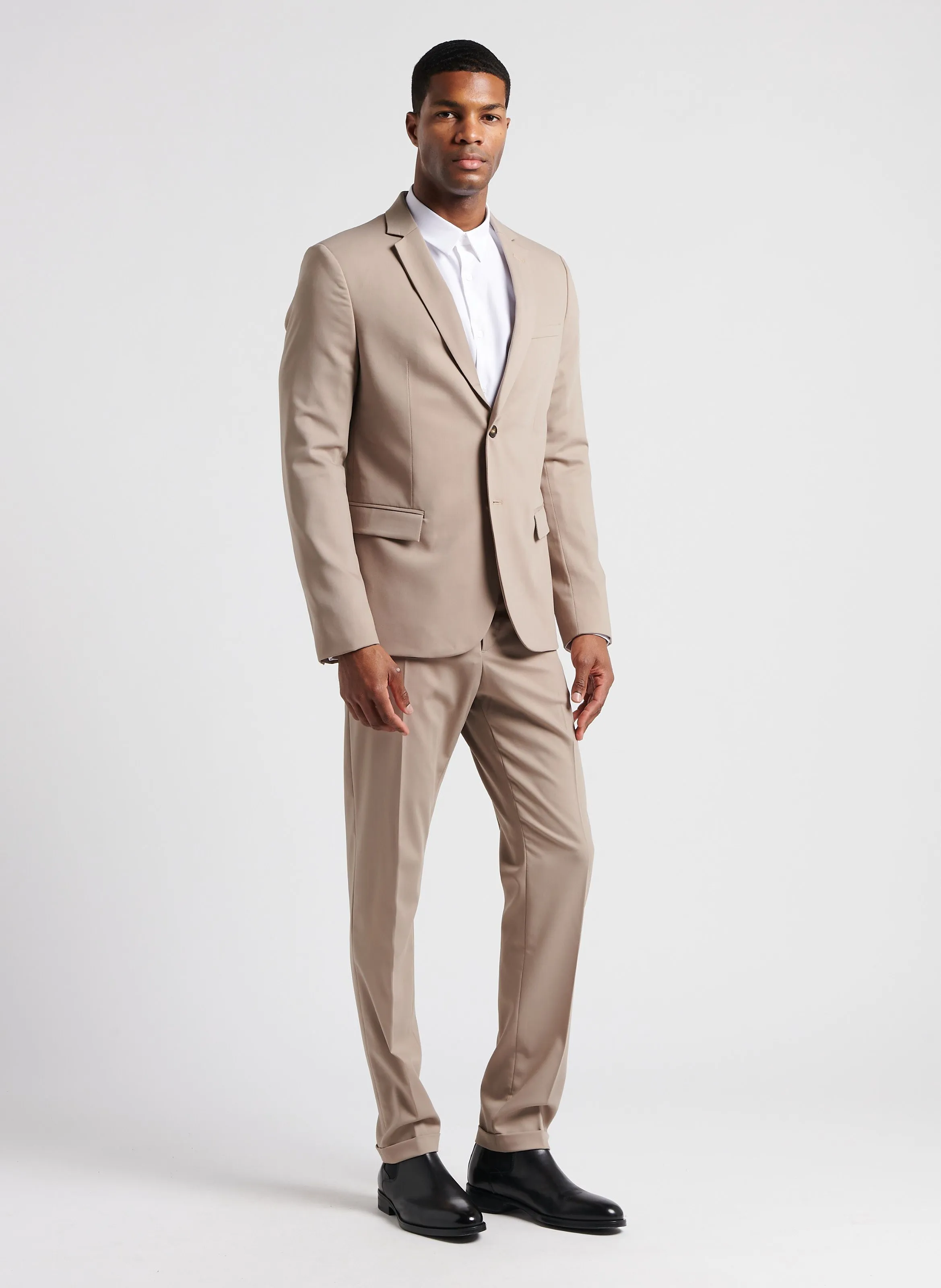 IKKS Camisa regular fit con cuello clásico en blanco