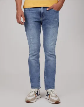 Jean Kurax slim fit celeste