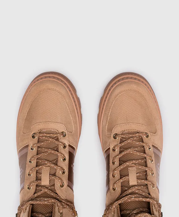 Jimmy Choo Normandy brown combination boots