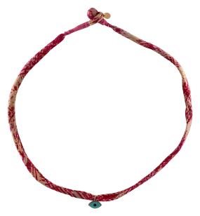MON PRECIEUX GEM TISSU - Collar de tela con colgante de ojo protector en rosa