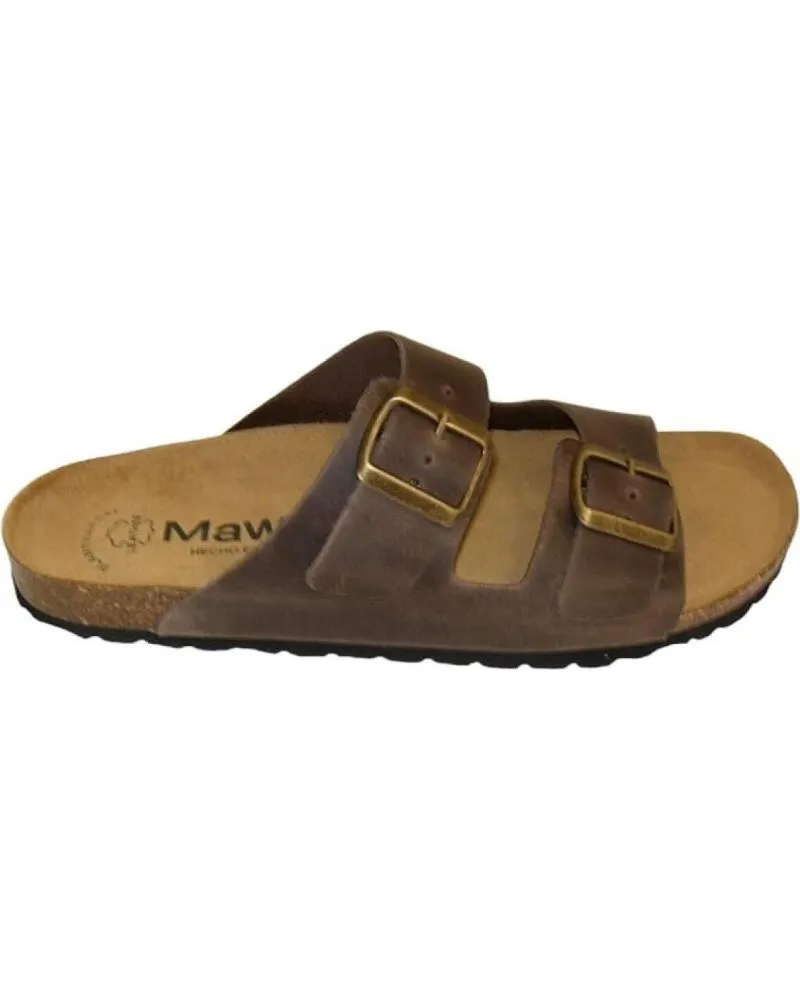 Sandalias MAWEN  de Mujer y Hombre SANDALIA BIO PIEL NATURAL  MARRóN