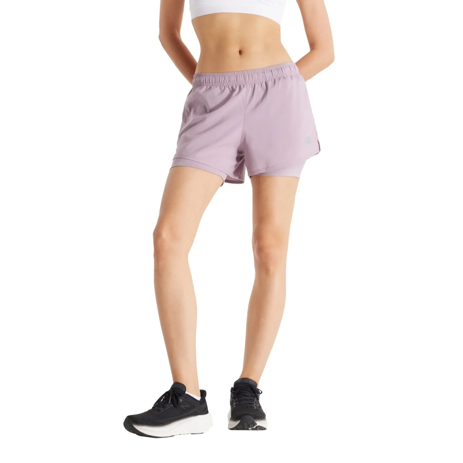 Short New New Balance de Dama - 2-IN-1 SHORT 3" - WS41225ICW - ICEWINE