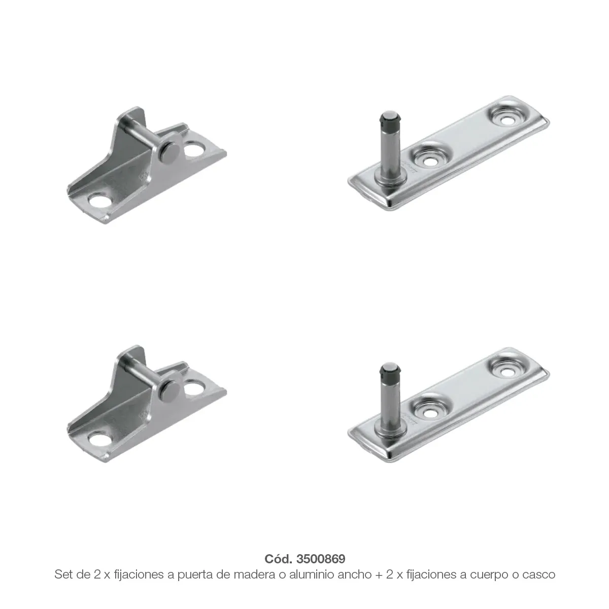 Sistema de fijaciones a puerta para Aventos Blum HK-XS