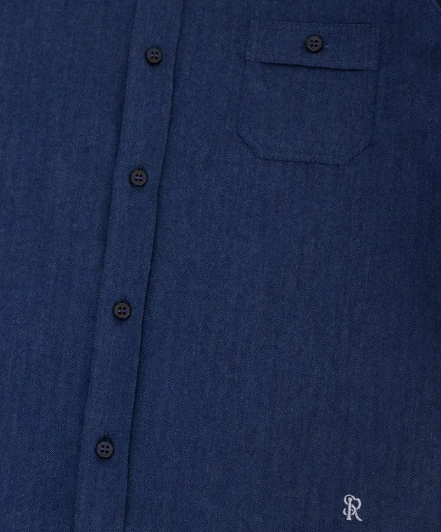 Stefano Ricci Children's dark blue shirt
