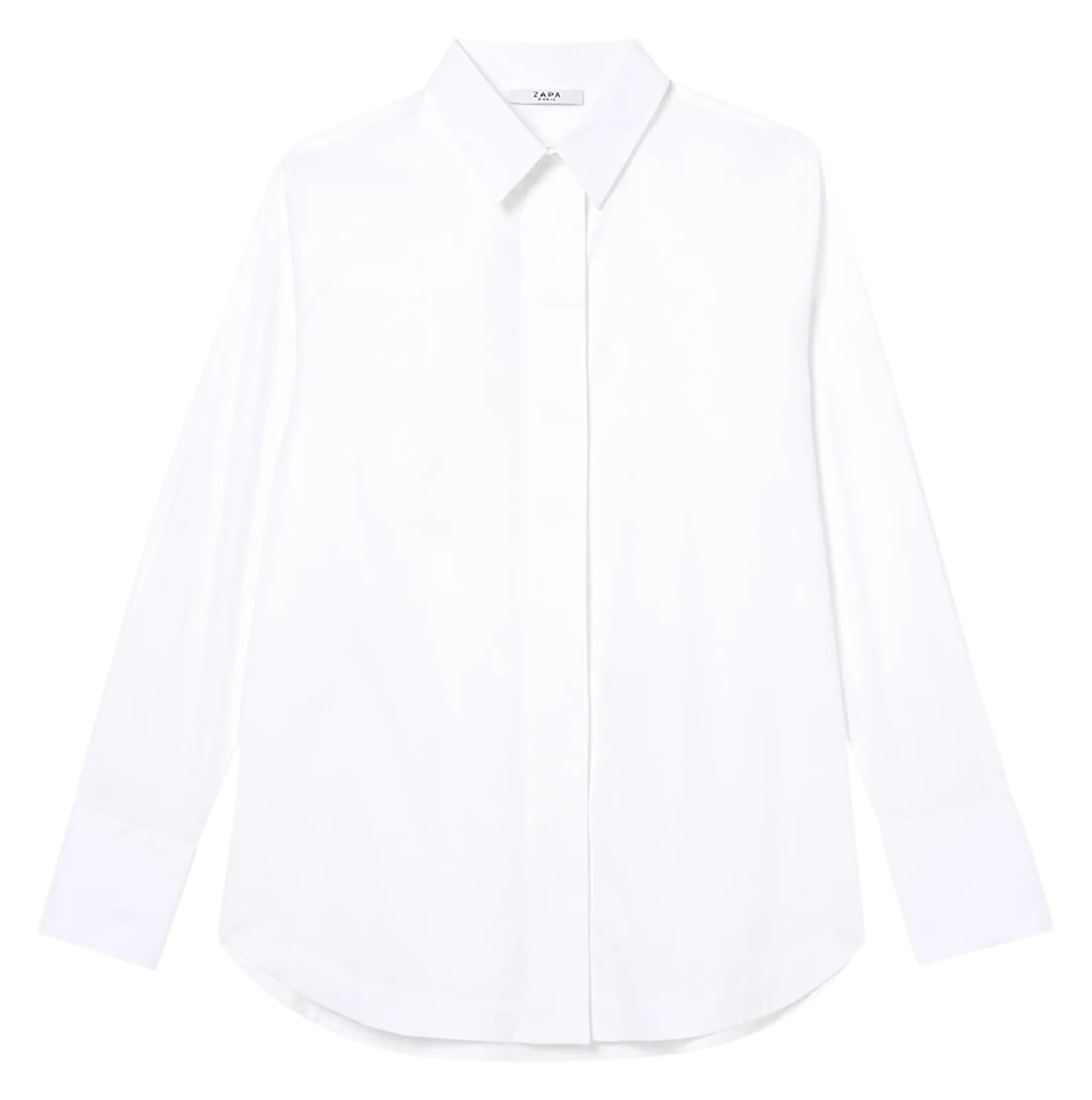ZAPA CLAY - Camisa de algodón recta en blanco