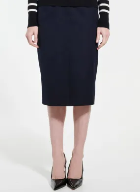 ZAPA JURA - Falda midi de talle alto en azul