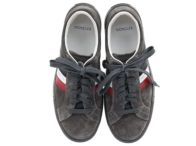 Zapatillas Moncler New Monaco en ante gris Castaño 