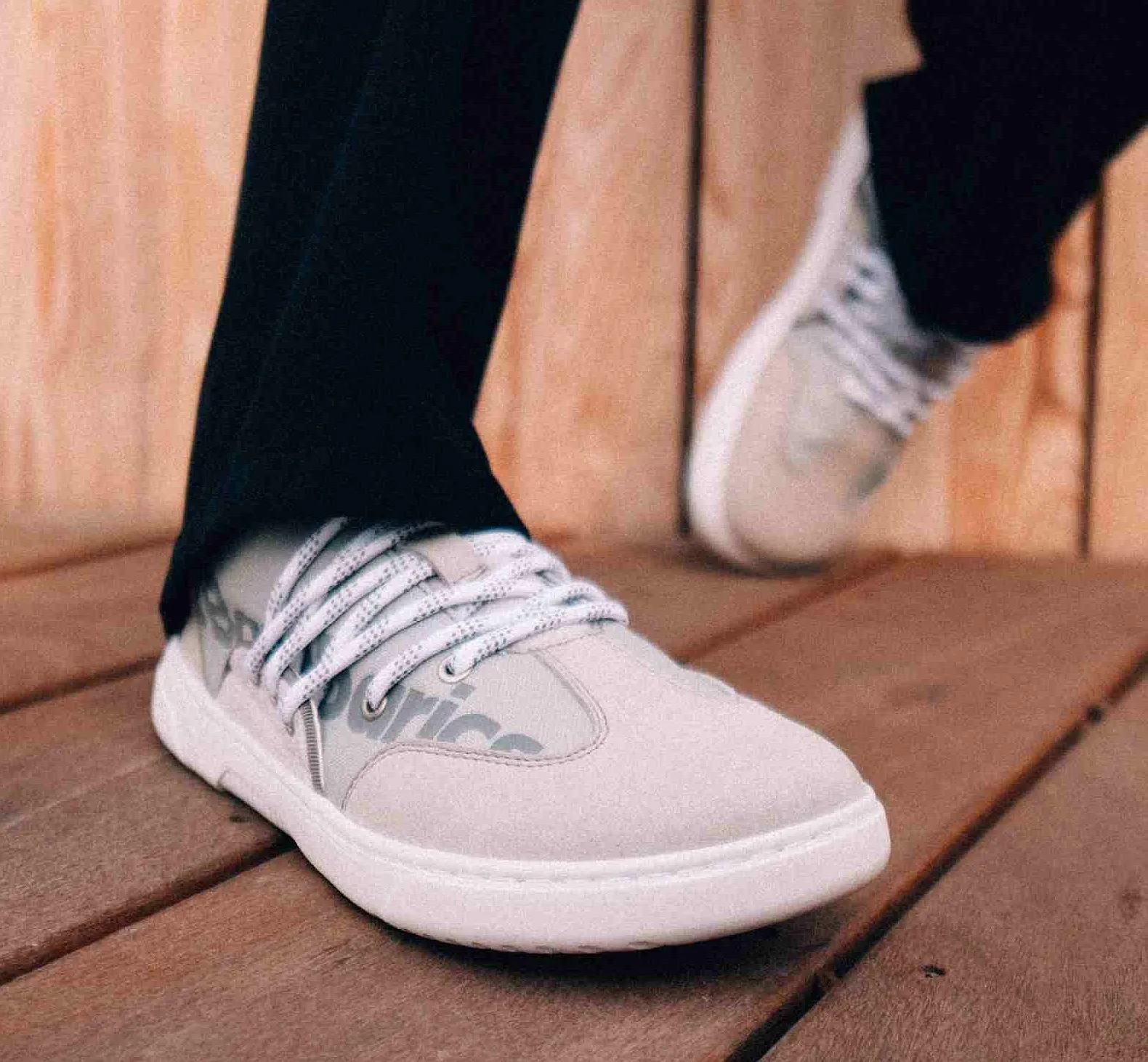 zapatos Barebarics Vibe - Grey & White