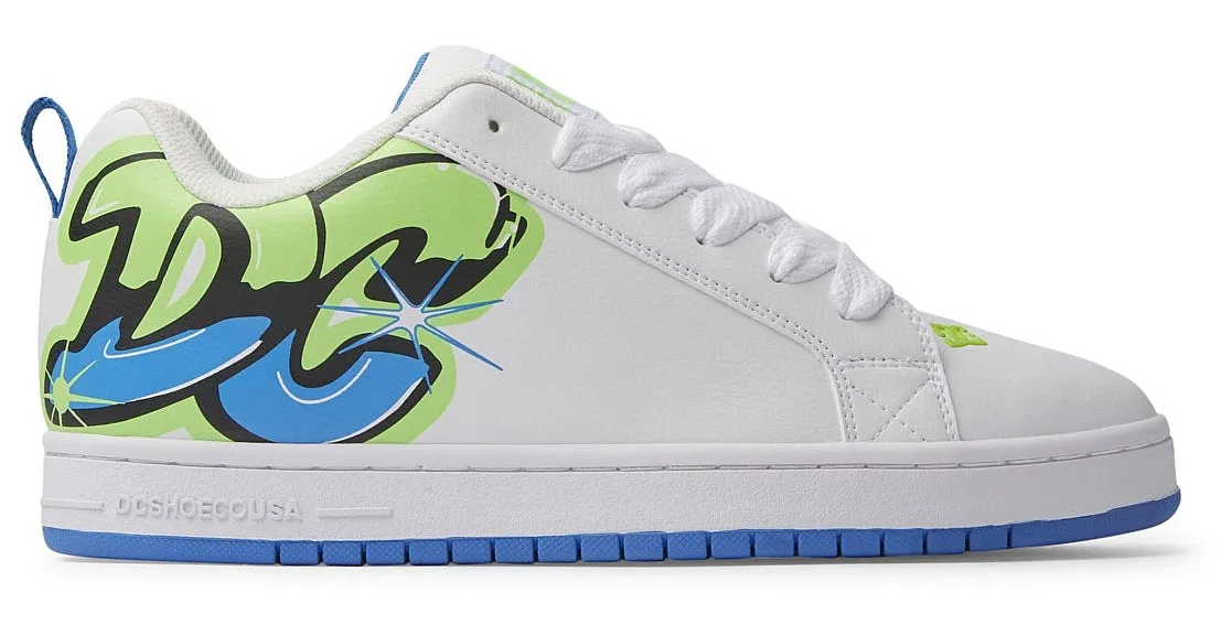 zapatos DC Court Graffik - WLQ/White/Lime/Turquoise - men´s